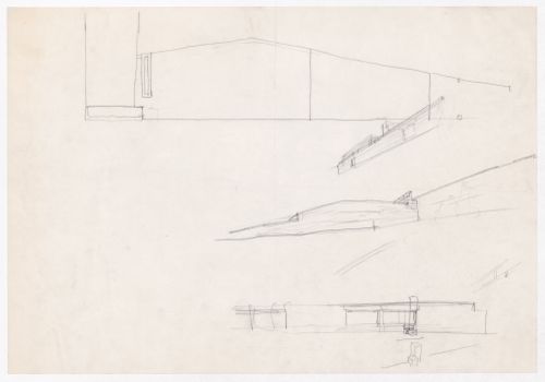 Sketch perspectives and elevations for Casa J. M. Teixeira, Quinta do Forno, Briteiros - Guimarães, Portugal