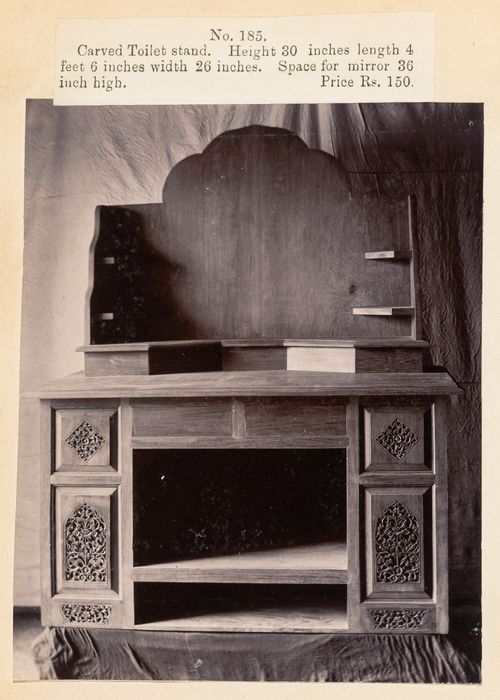 View of a dressing table, F. Beato Limited, C Road, Mandalay, Burma (now Myanmar)