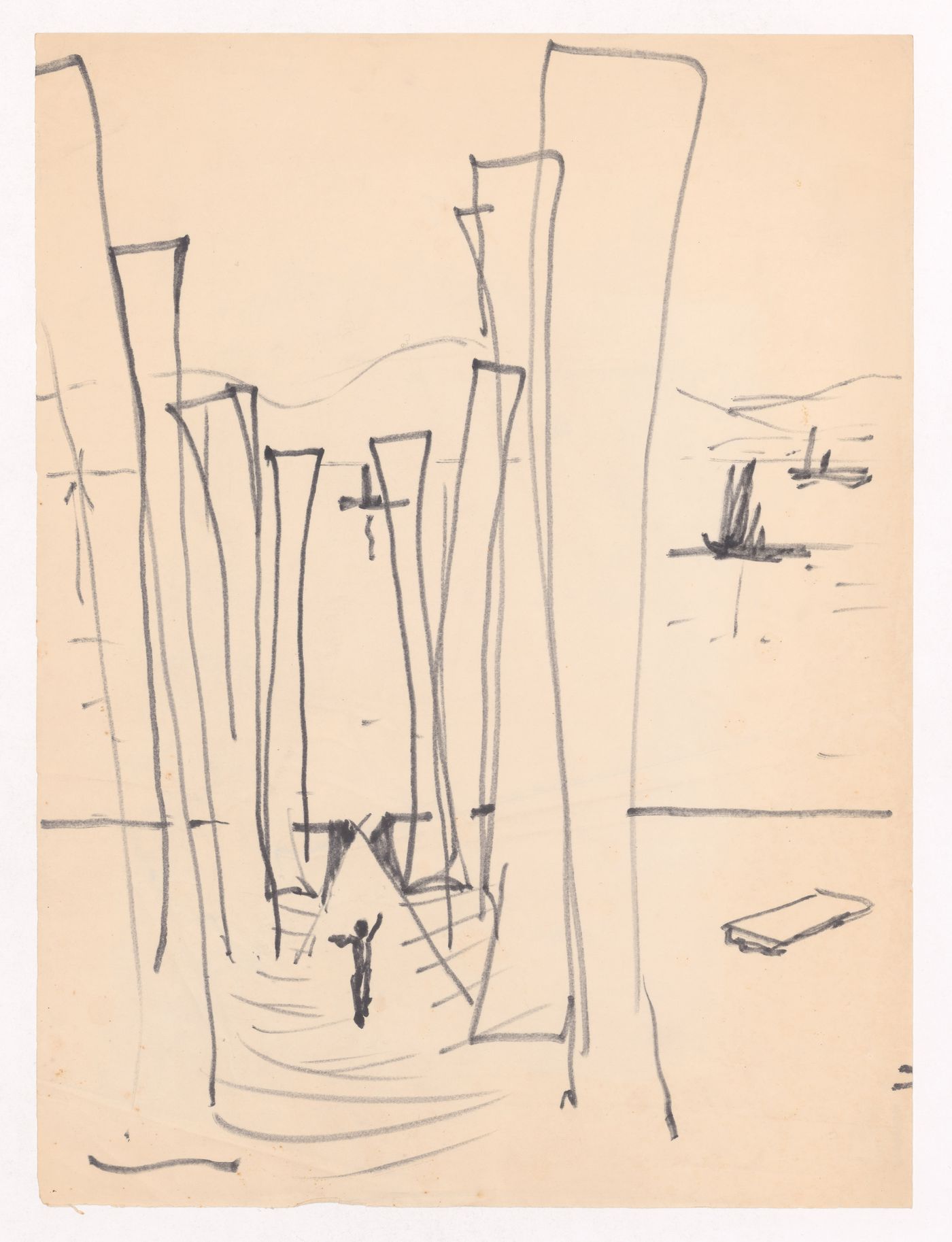 Sketch perspective for Monumento Aos Calafates, Porto, Portugal
