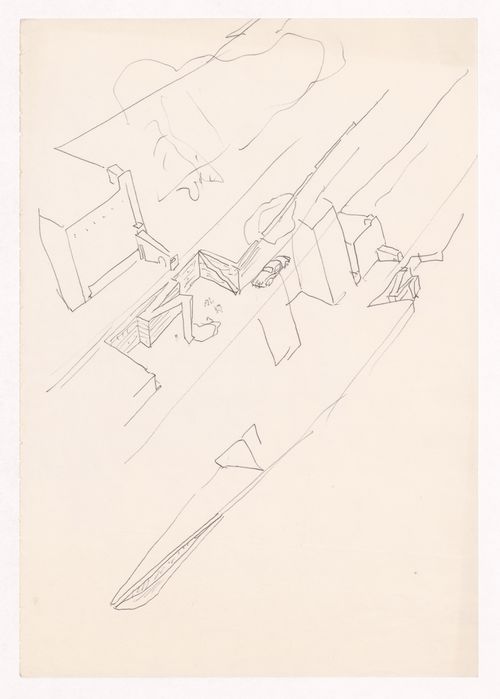 Sketch axonometric view for Parque Urbano, Salemi, Italy