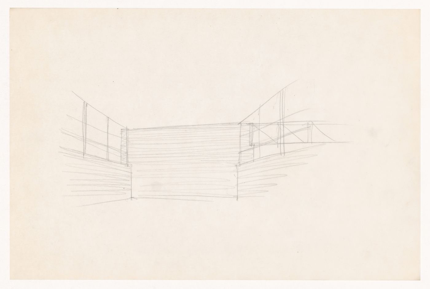 Perspective sketch for a court for the Gymnasium