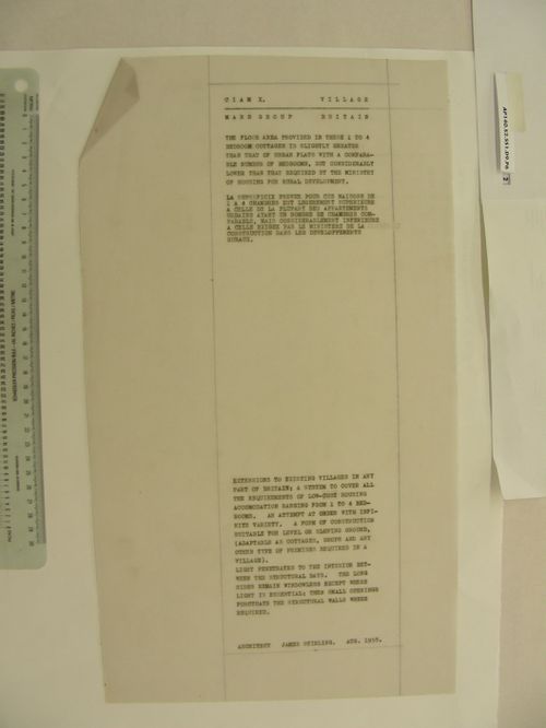 Village housing for CIAM X