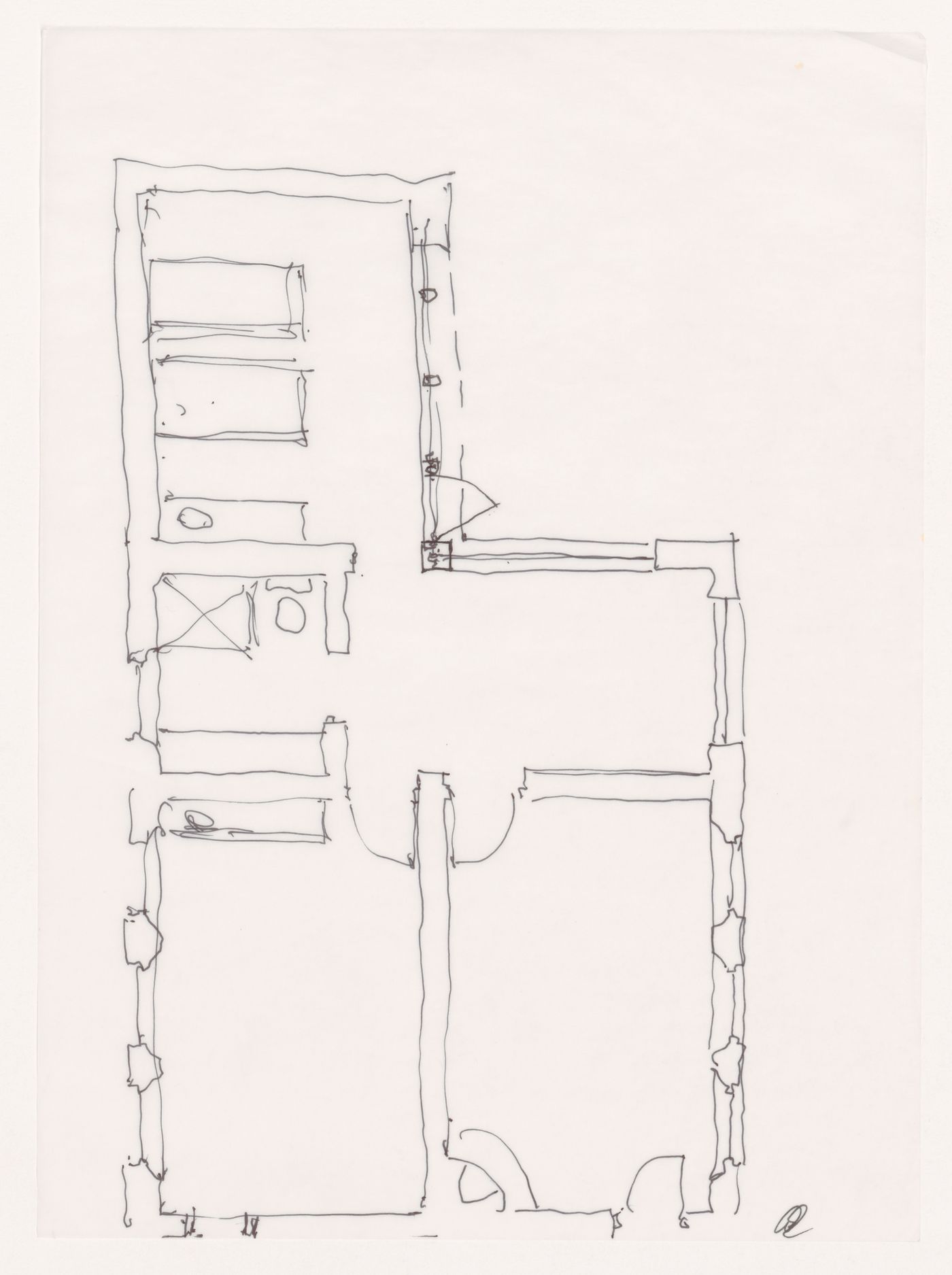 Sketch plan for Shirley MacLaine House, De Baca County, New Mexico