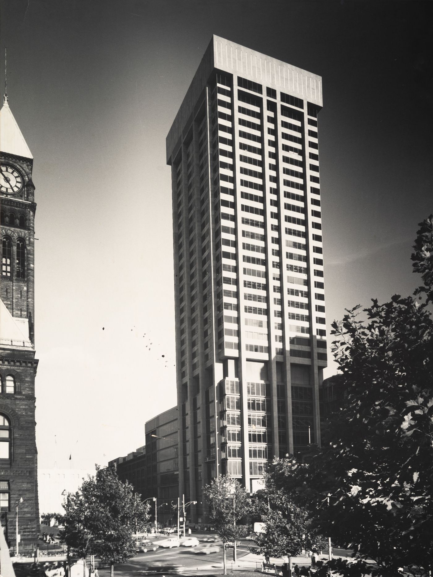 Presentation board of project photograph for The Robert Simpson Company Limited Downtown Store, Office Tower and Additions, Toronto