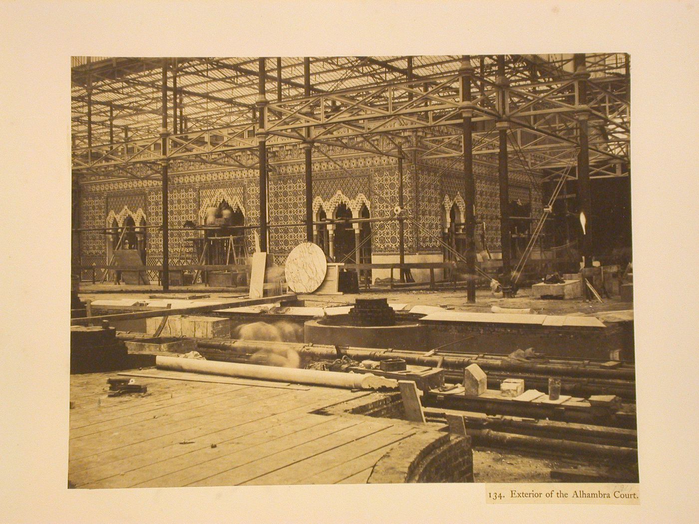 Exterior of the Alhambra Court, Crystal Palace, Sydenham, England