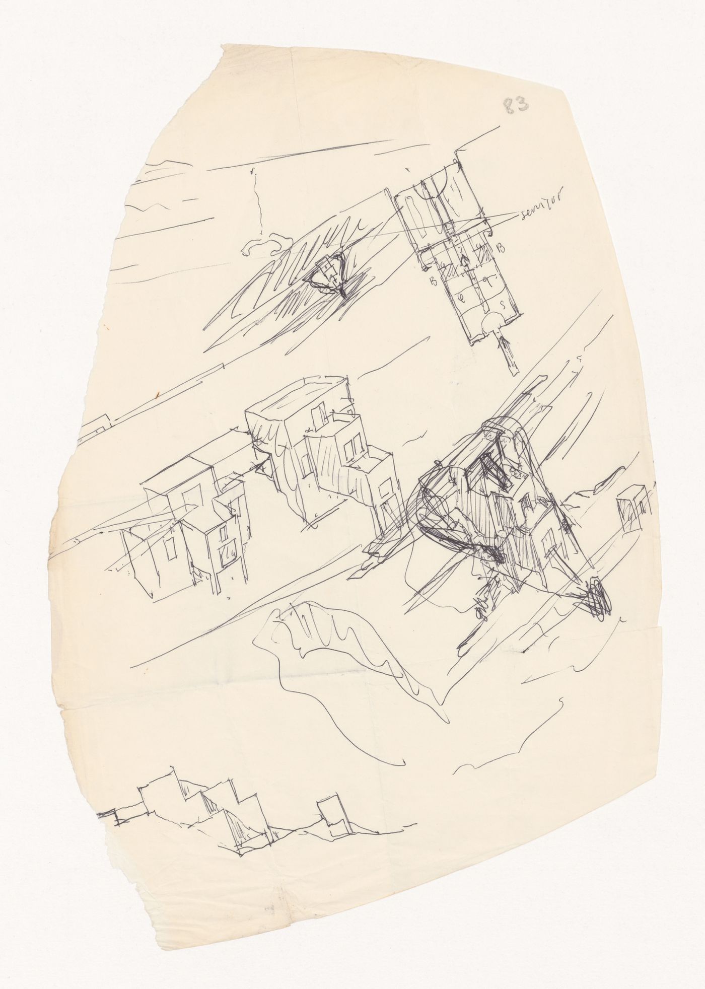 Sketches for Casa Mário Bahia [Mário Bahia house], Gondomar, Portugal