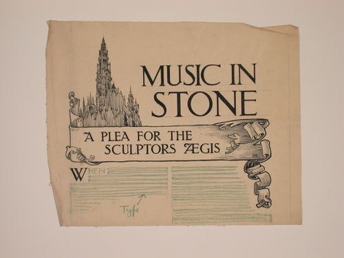 Page layout with the head title for "Music in stone: A Plea for the sculptor's Ægis"