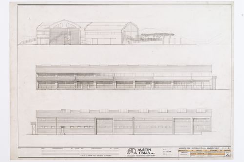 Elevations for Scuola Faedis, Udine, Italy