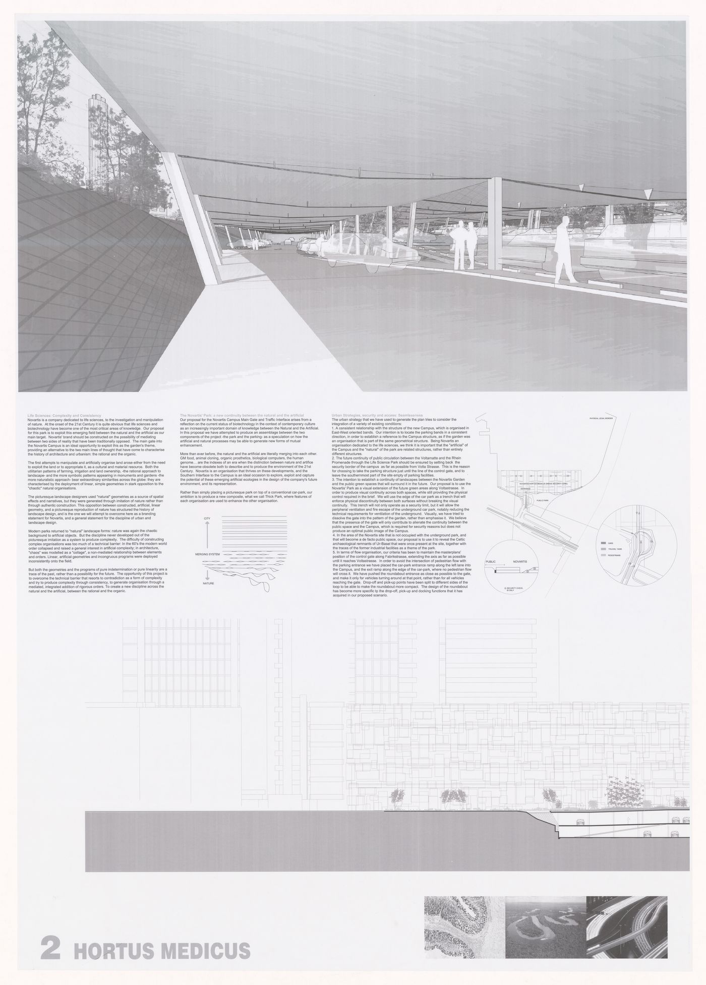 Presentation panel for Novartis Underground Car Park and Gate, Basel, Switzerland