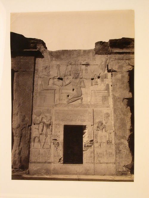 Temple wall relief showing Adoration to Ammonsi [?], Abydos, Egypt