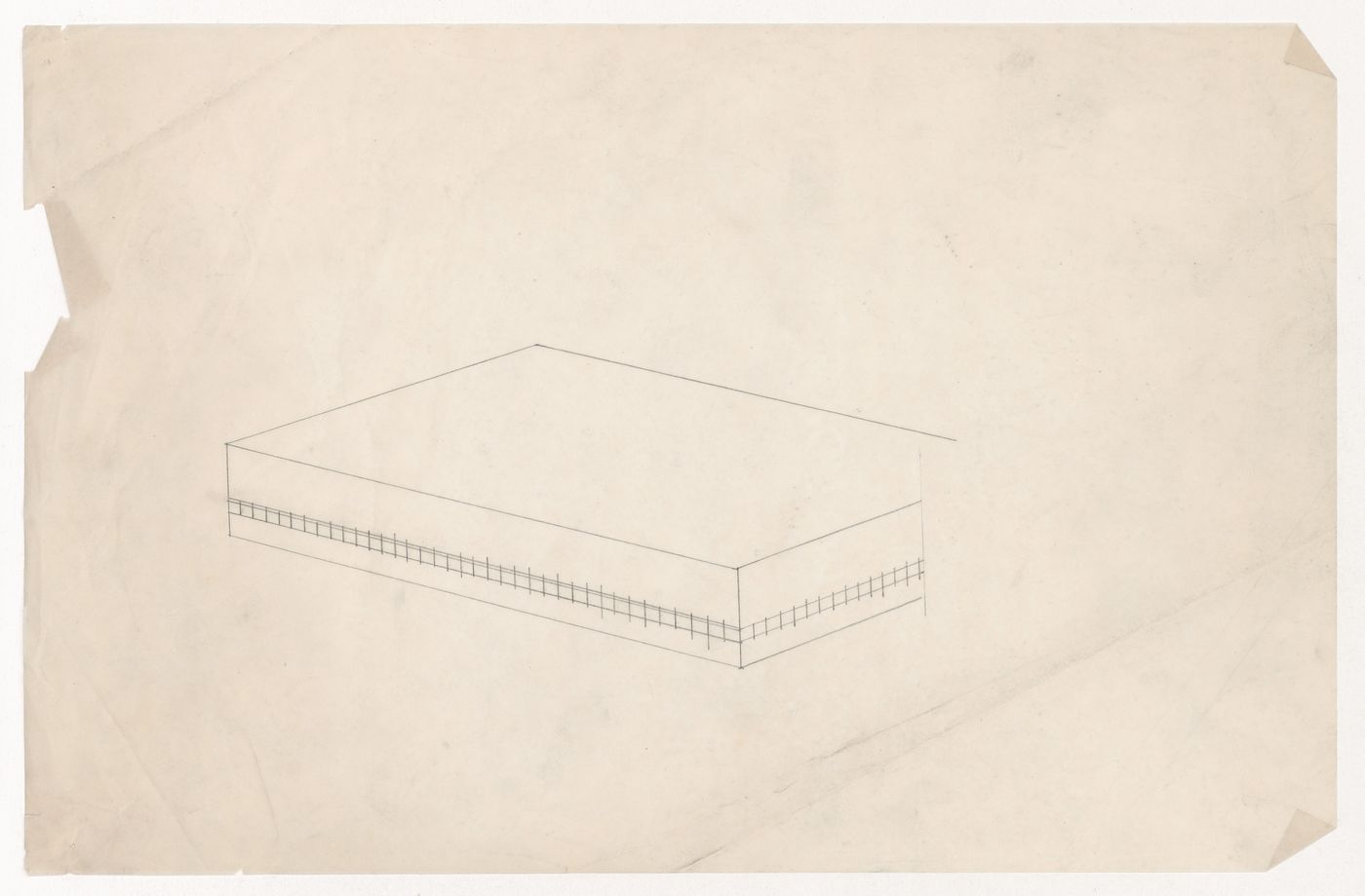 Axonometric for a campus building for Illinois Institute of Technology