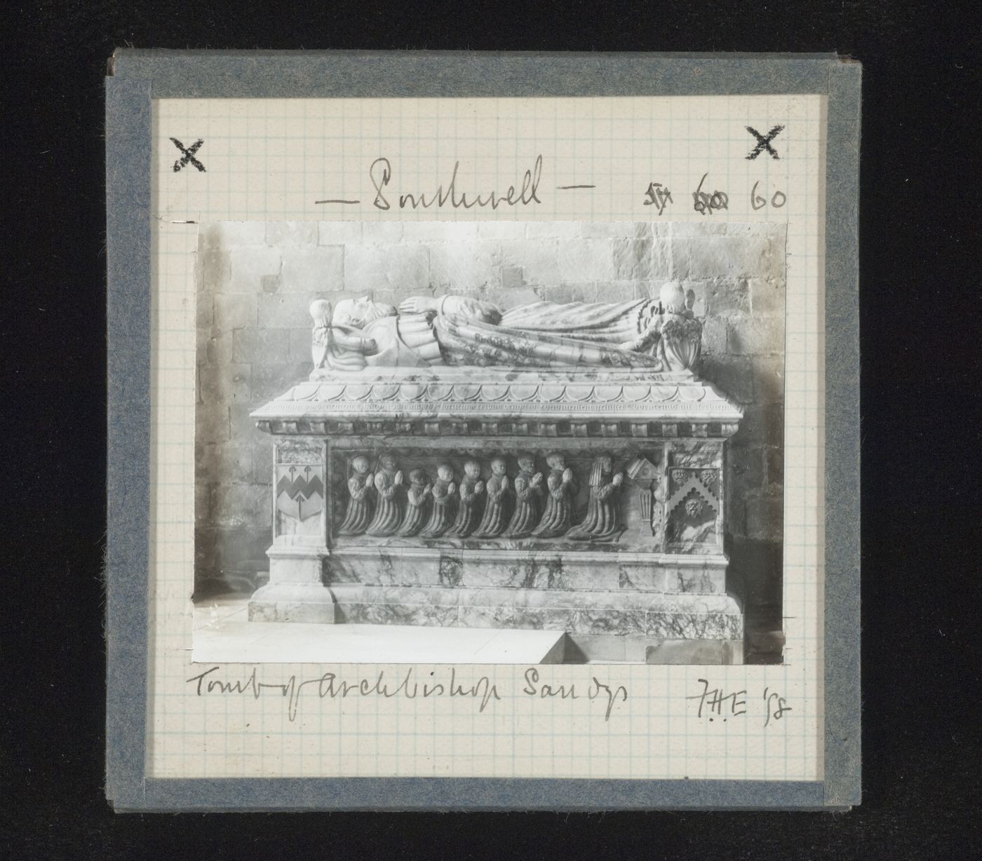 View of alabaster tomb of Archbishop Sandys of York, Southwell Minster, Southwell, Nottinghamshire, England