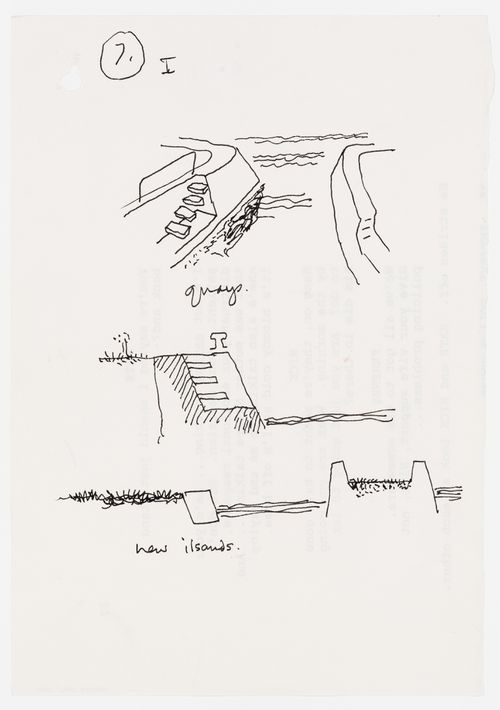 Mills: conceptual sketches for quays and new islands