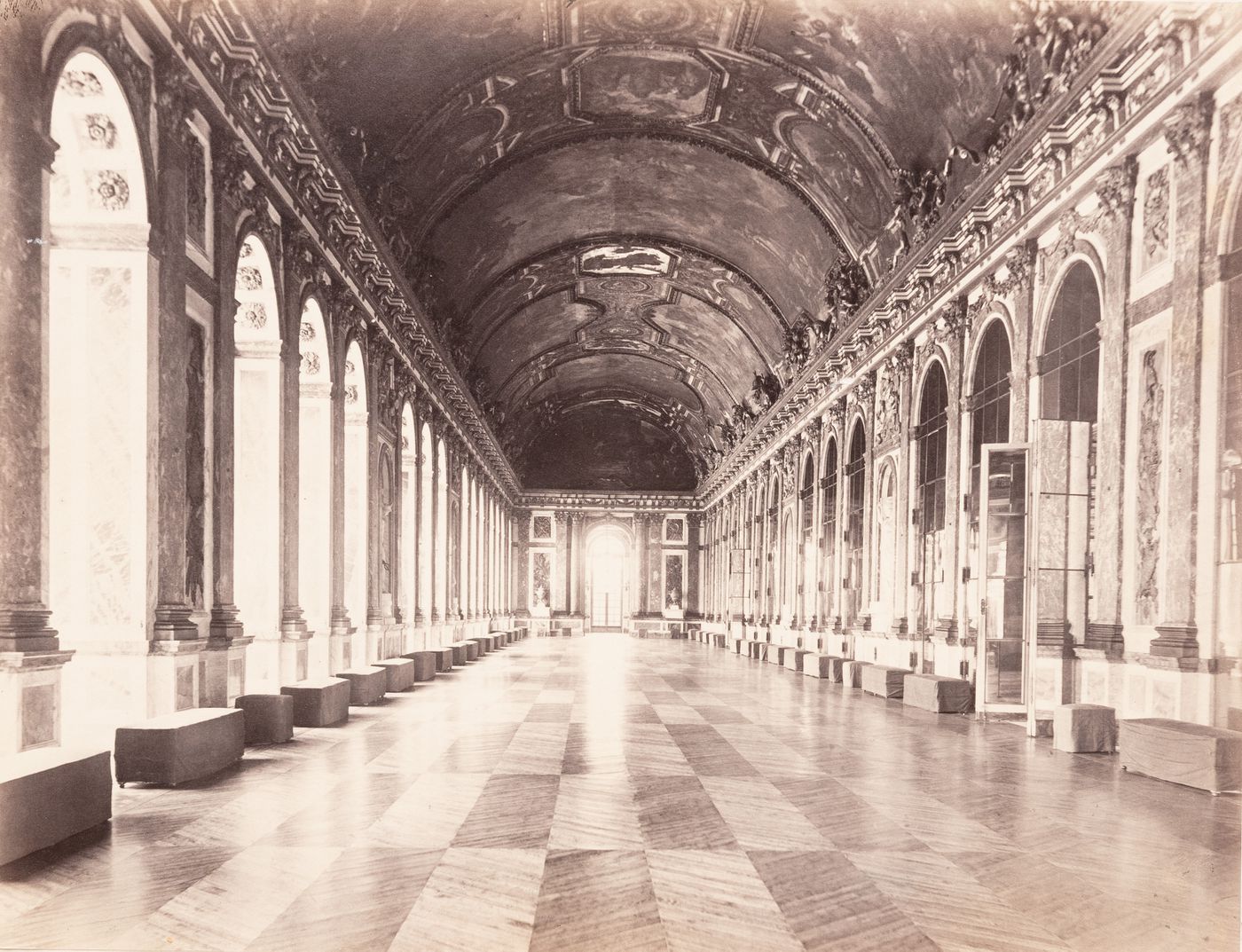 Plate from album ''Buildings, parks and streets of Paris, Versailles and environs, France''