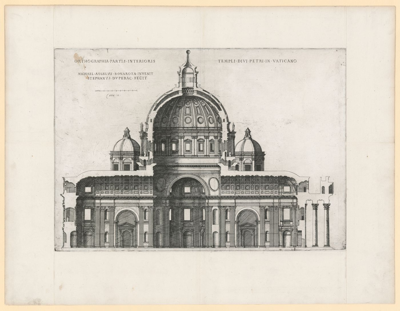 Section of Michelangelo's project for Basilica di San Pietro, Rome