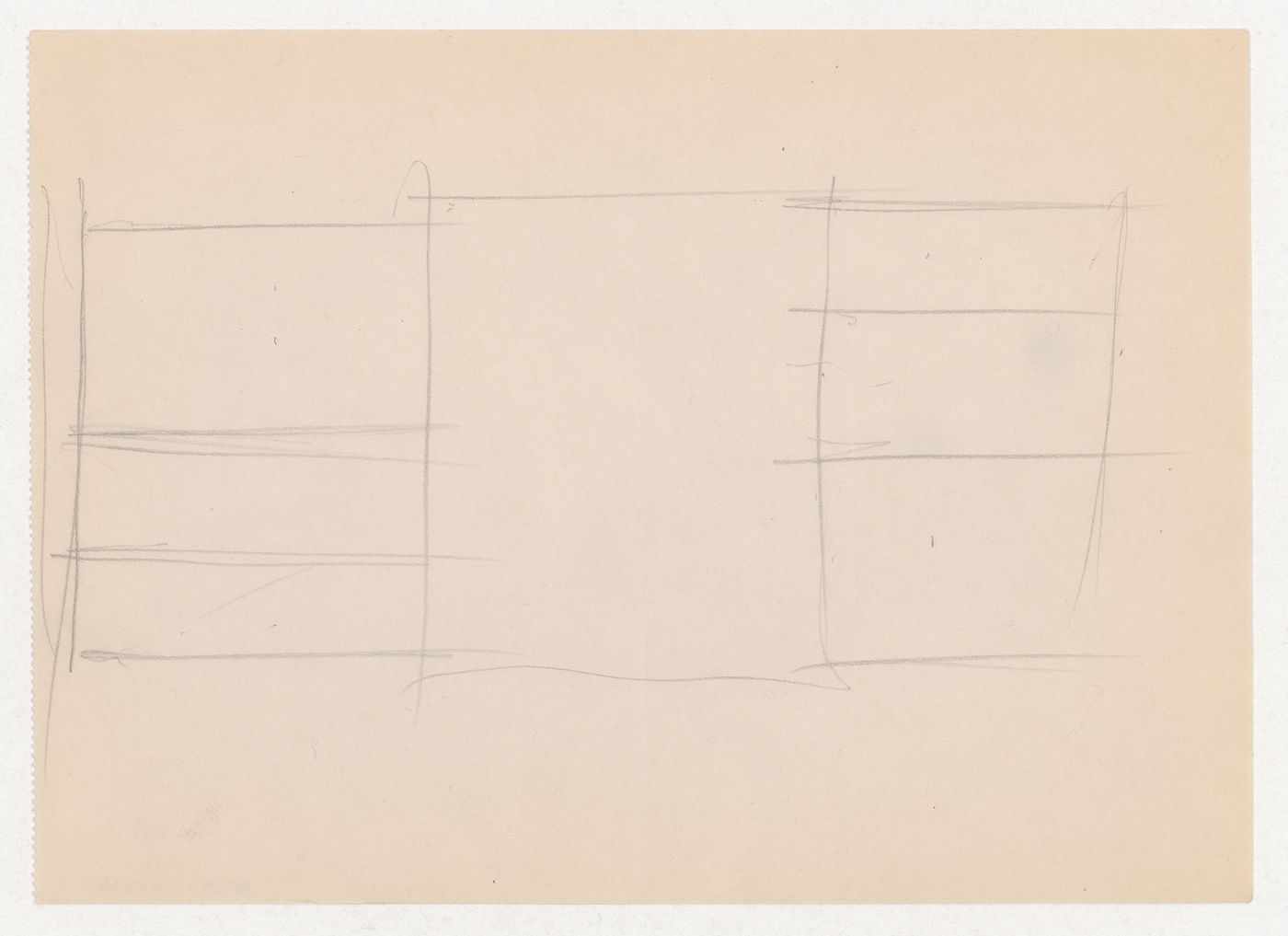 Sketch, probably a partial plan for Museum for a Small City