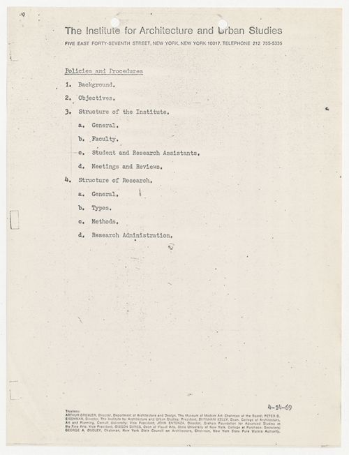 IAUS policies and procedures