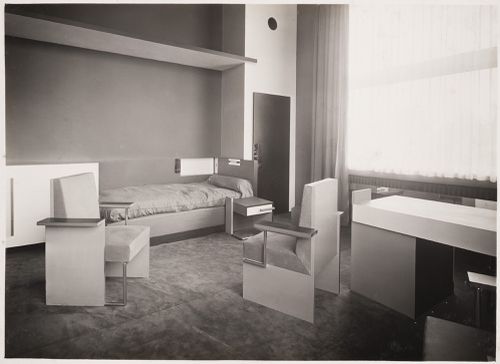 Vue d'une chambre de jeune homme, Villa Cavrois à Croix, France