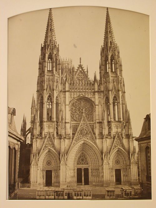 Exterior view, façade of St. Ouen, Rouen, France
