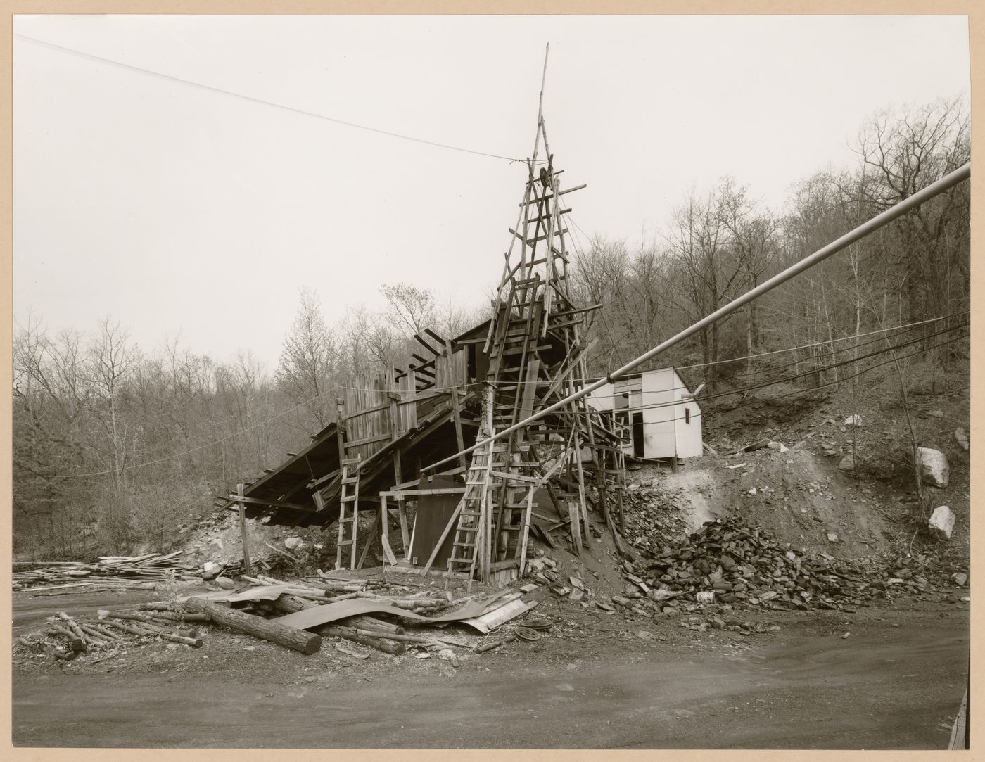 View of a coal mine tipple of S & T Coal Co. mine, Bear Valley, Pottsville, Pennsylvania