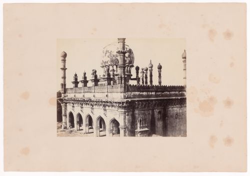 View of the mosque, Ibrahim Rauza, Beejapore (now Bijapur), India
