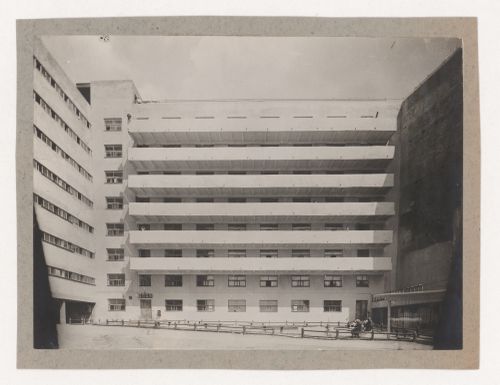 View of the house-commune of the students of the Textile Institute from the courtyard, Moscow