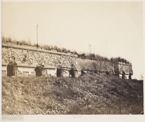 Partial view of the principal façade of the Palace of the Governor, Uxmal Site, Mexico