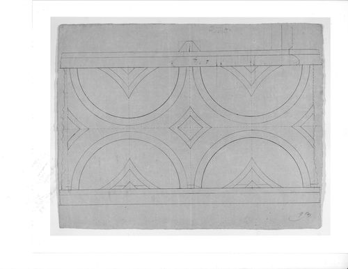 Elevation for a decorative border for Notre-Dame de Montréal