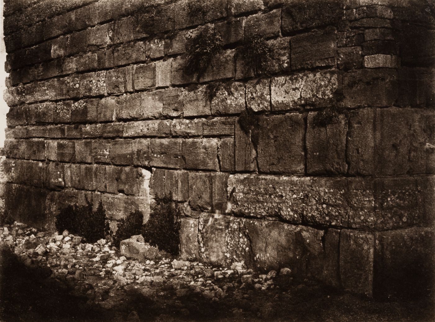 View of the foundations of a Phoenician building, Jubayl, Ottoman Empire (now in Lebanon)