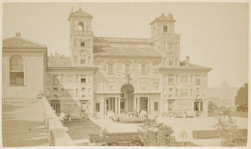 View of the facade of the Villa Medici, Rome, Italy