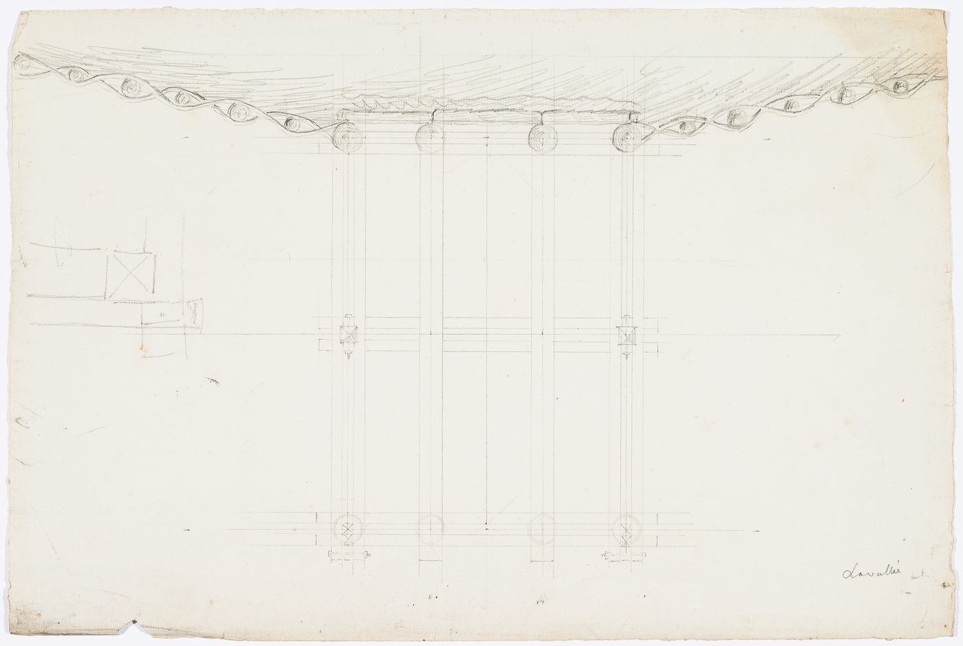 Plan for a bridge, Domaine de La Vallée