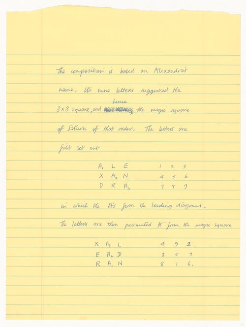 Notes on an Occasional Piece