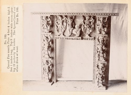 View of a mantel, F. Beato Limited, C Road, Mandalay, Burma (now Myanmar)