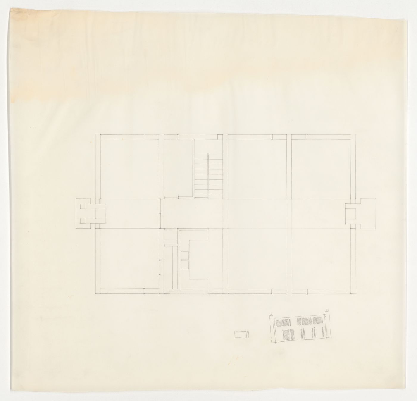 Plan with sketch for Piano Houses