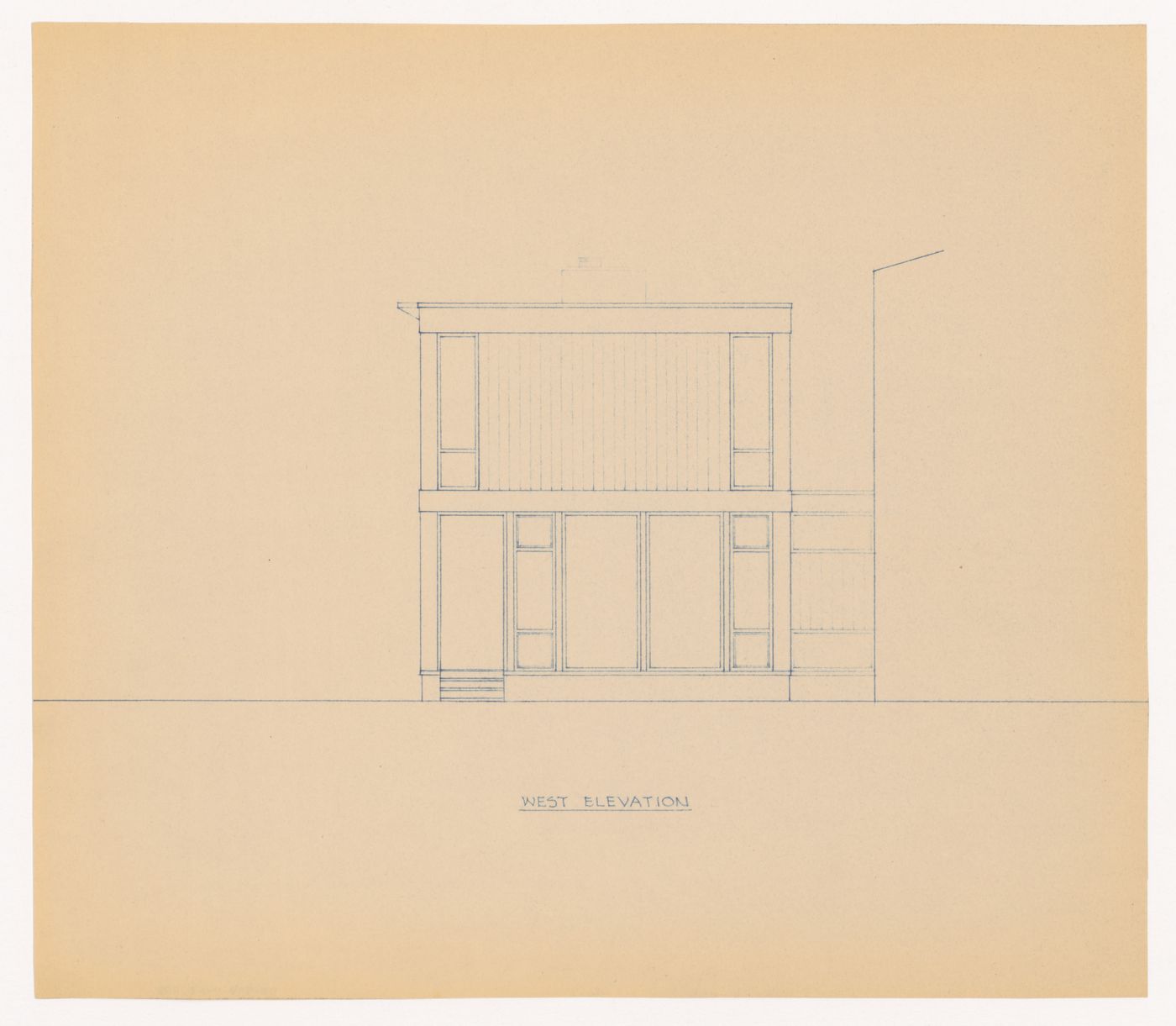 West elevation for Northern New York House