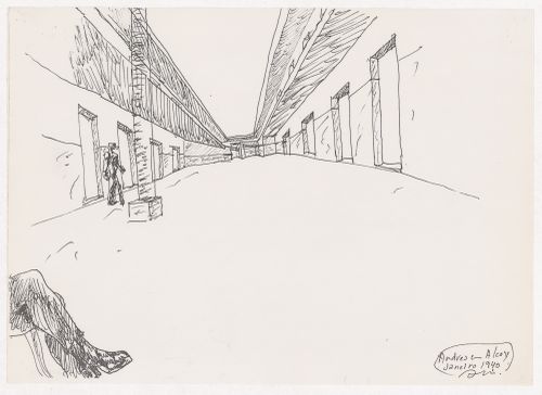 Sketch perspective for Escola Pré-primária e Primária, Alcoi, Spain