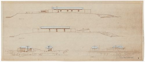 Elevations and perspective for Case Di Palma, Stintino, Italy