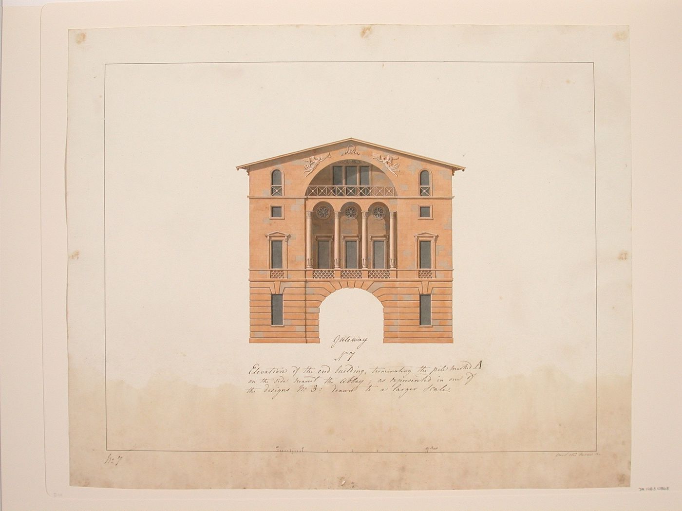 Broad Sanctuary, Westminster- elevation of the end bldg.