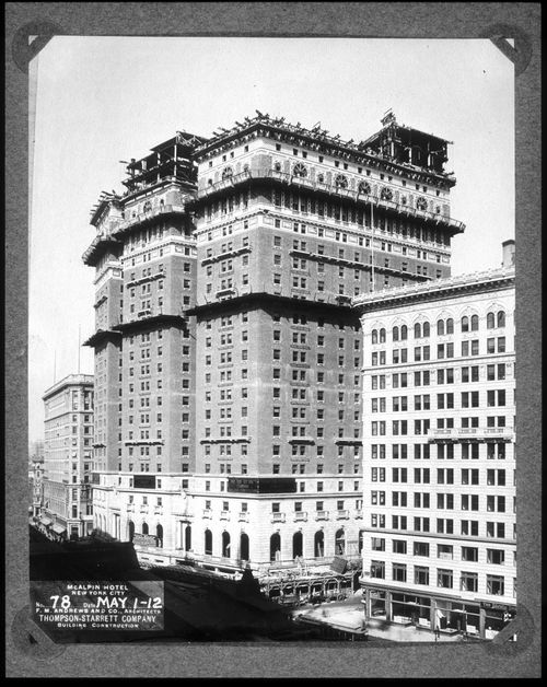 Plate from album ''Hotel McAlpin, New York City 1911-12''