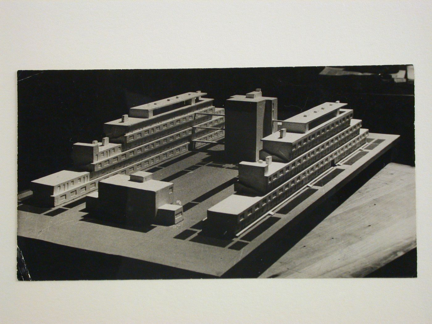 Photograph of a model for a house-commune for the workers of the Mechanical plant, Yerevan, Soviet Union (now in Armenia)