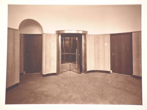 Interior view, detail of a revolving door, Heerlen, Netherlands