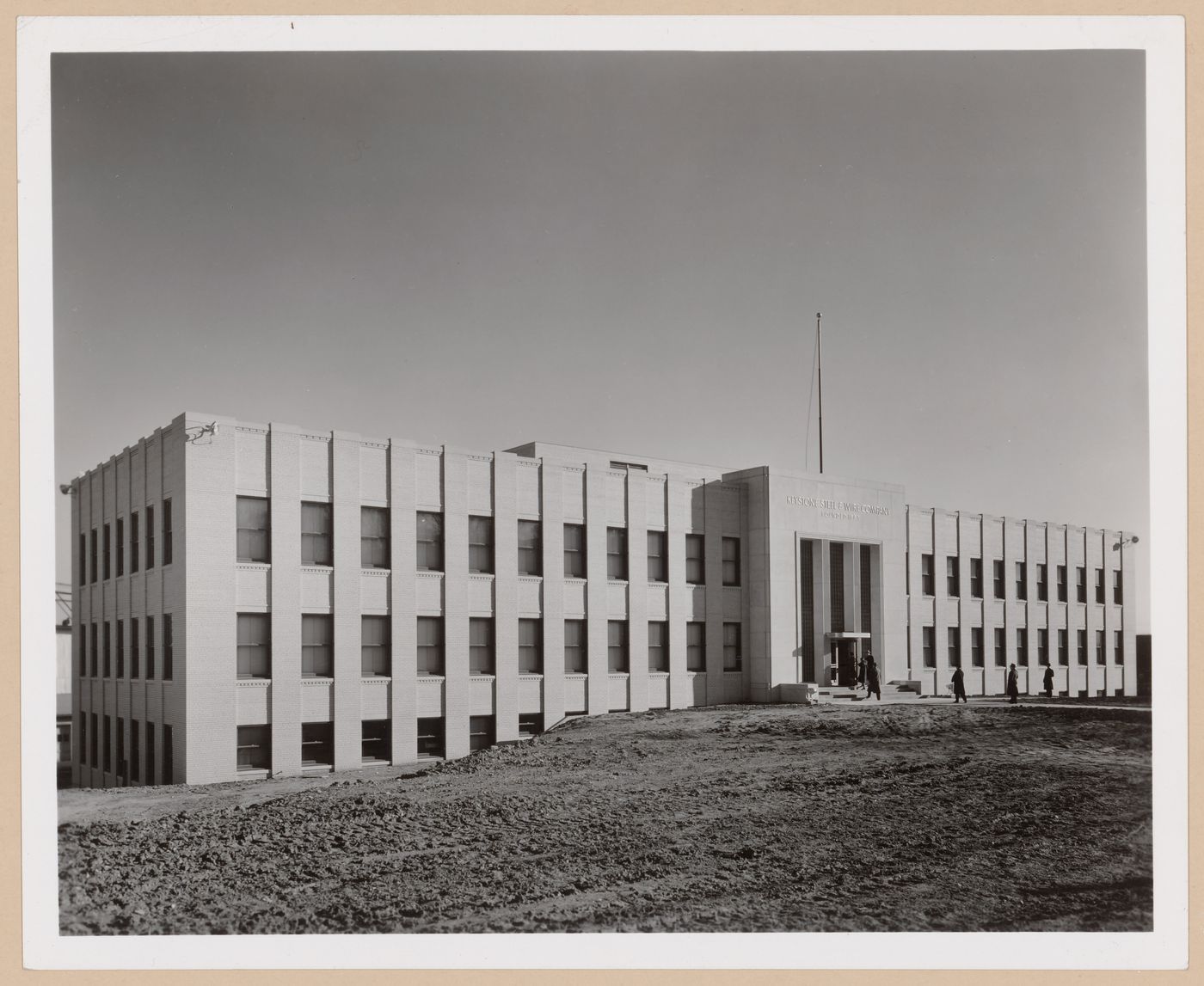 View of the principal façade of the Administration Building and Cafeteria, Keystone Steel and Wire Company Assembly Plant, Preonia, Illinois