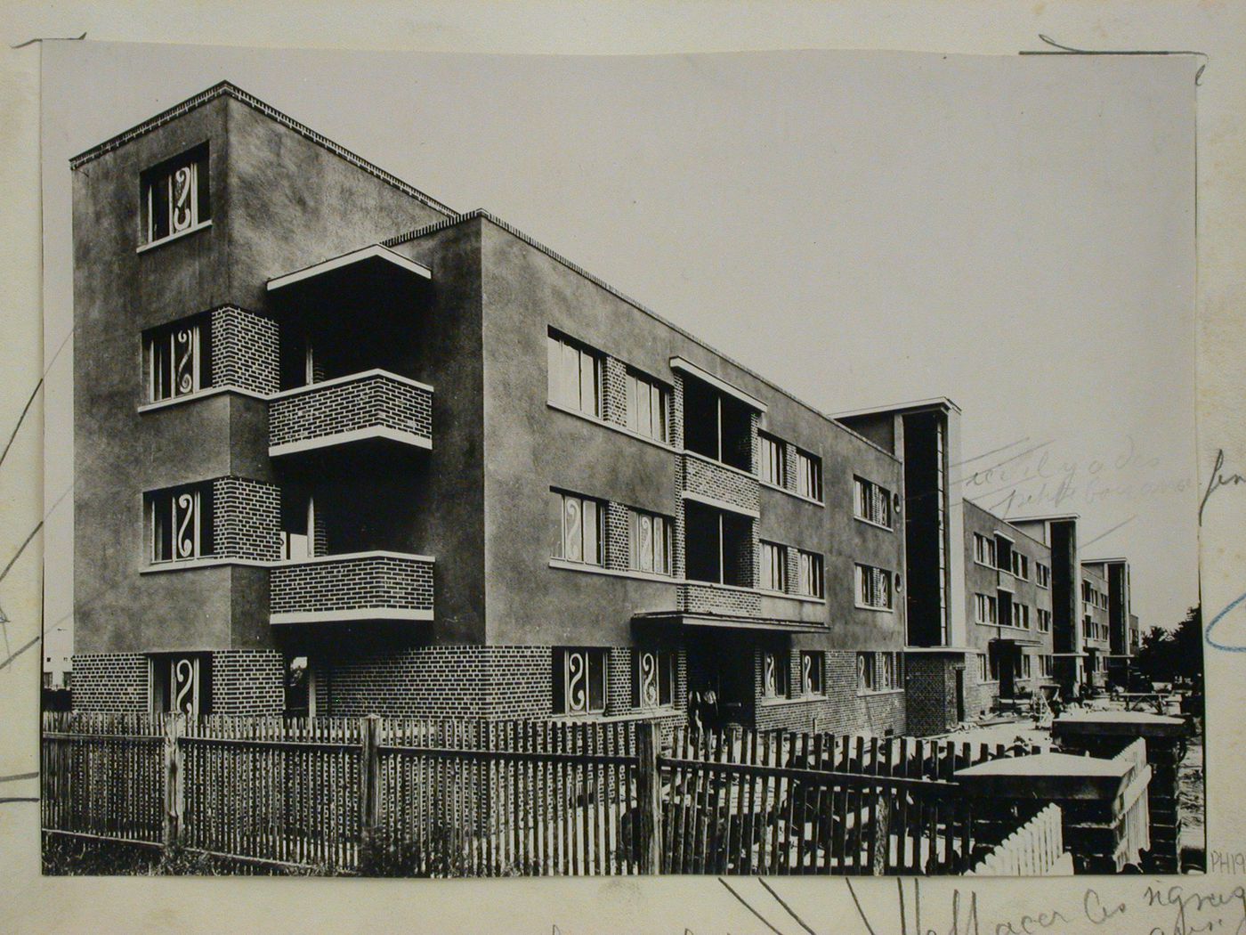 View of a housing block, Zwenkau, Germany