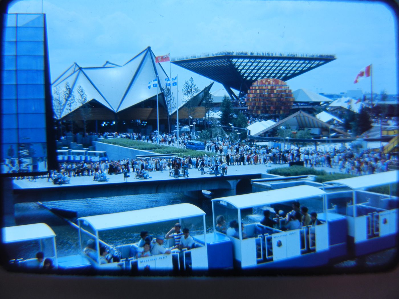 View of the Ontario and Canada's Pavilions, Expo 67, Montréal, Québec