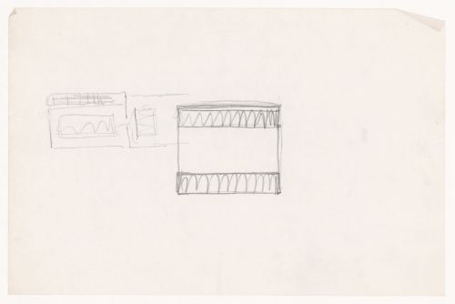 Sketch plan for the Gymnasium, with sketch plan, probably for the Natatorium
