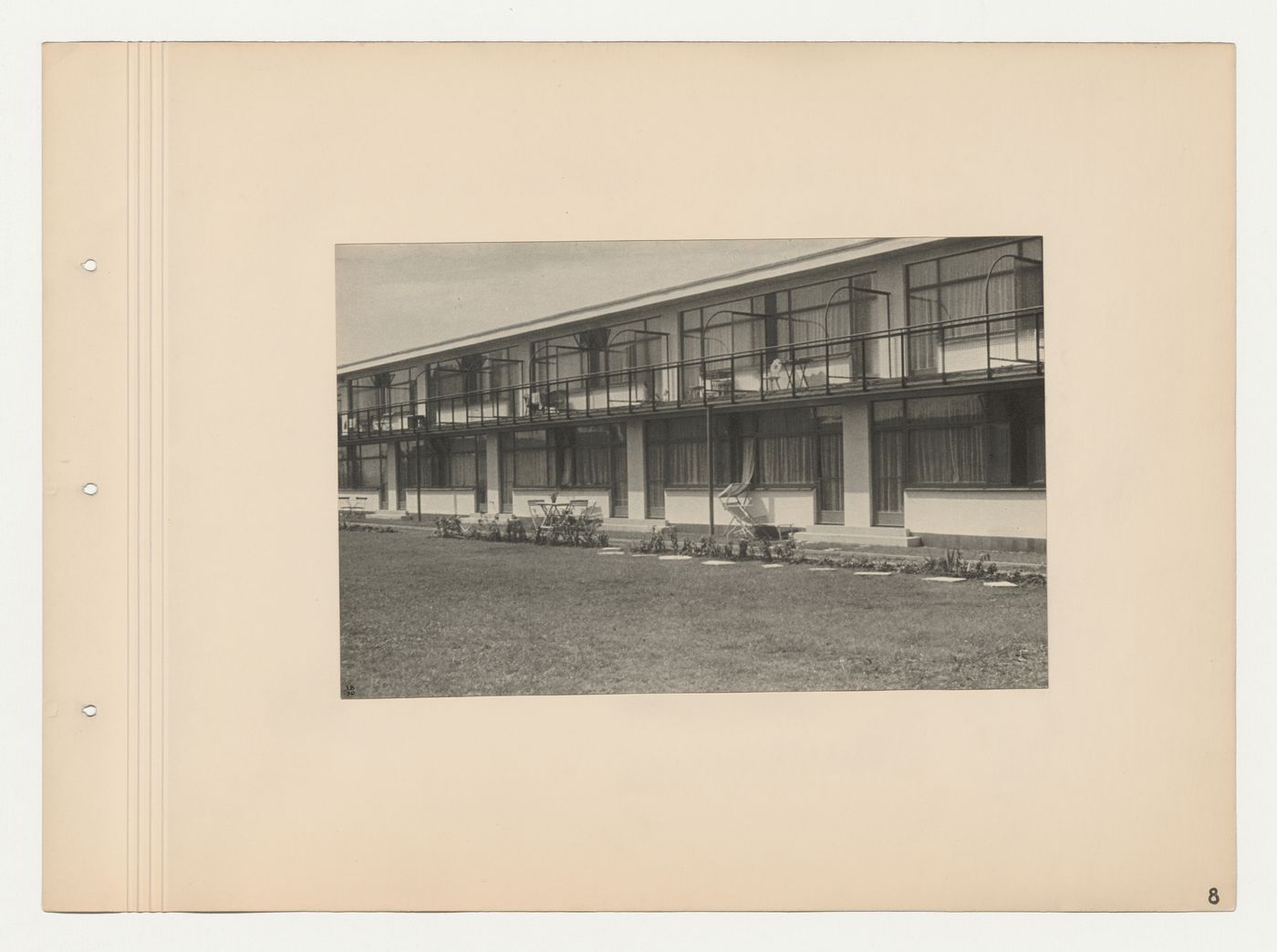 View of the south façade of the Budge Foundation Old People's Home, Frankfurt am Main, Germany