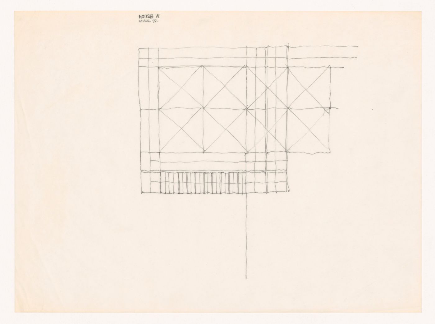 Sketch for House VI, Cornwall, Connecticut