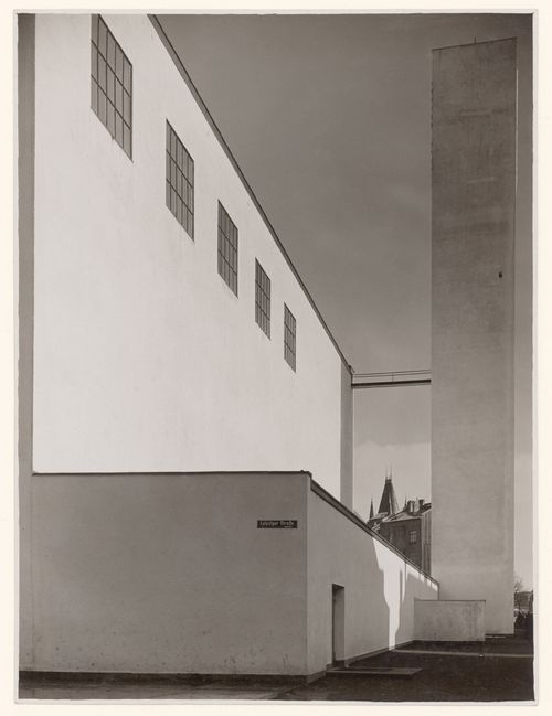 Exterior view with tower and façade Leipziger Strasse in the foreground, Church Corpus Christi, Aachen, Germany
