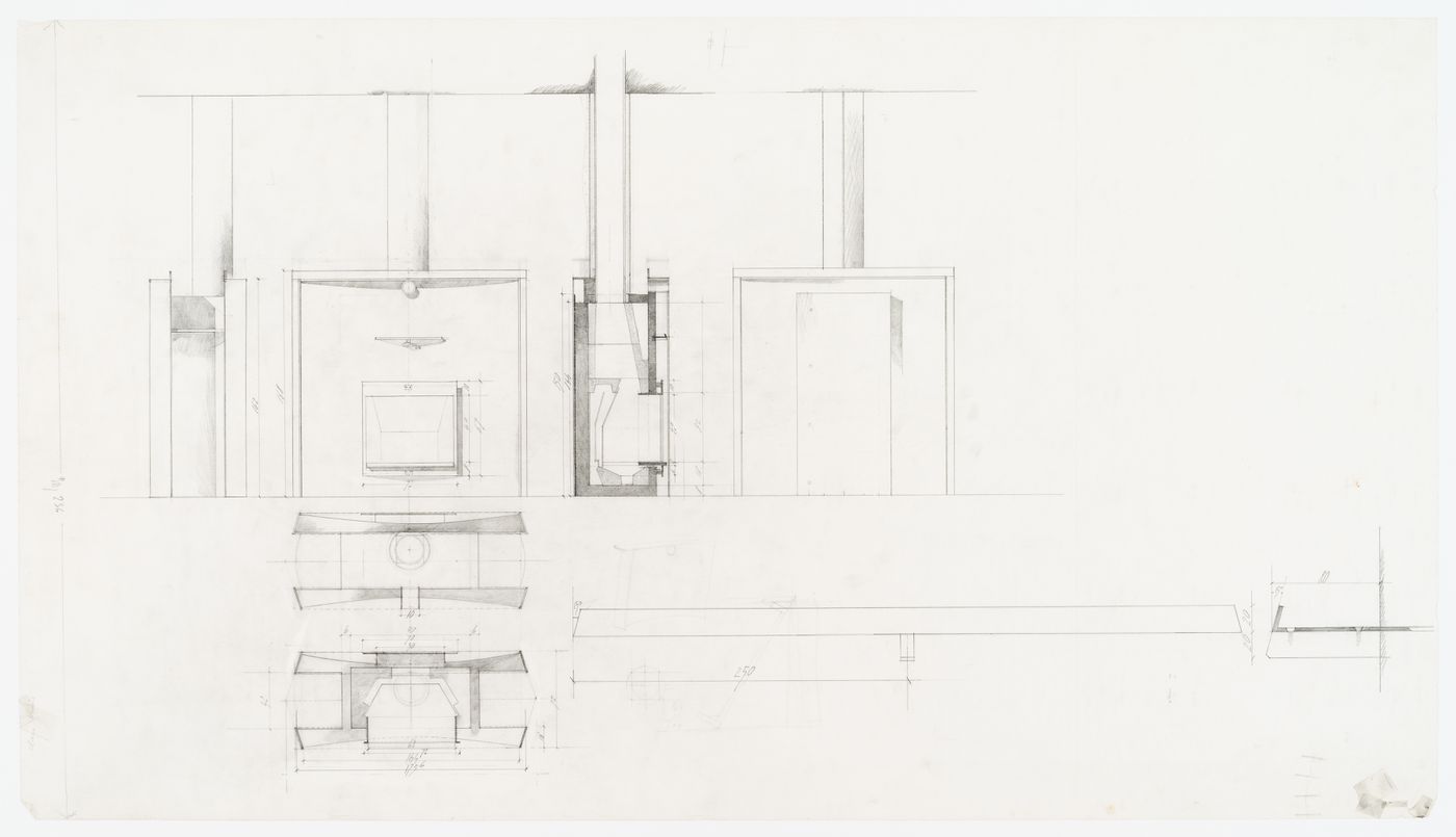 Different views of the chimney for Casa Insinga, Milan, Italy