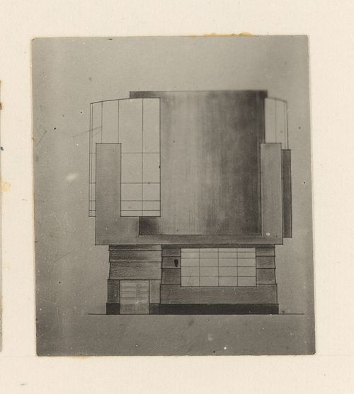 Photographs of student drawing on the topic "Exercise on Finding Mass and Weight. Exhibition Pavilion" for the "Space" course at the Vkhutein (Moscow Higher Technical Institute), Moscow